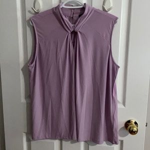 Suzy Shier Key-Hole Blouse, Purple, Size XL